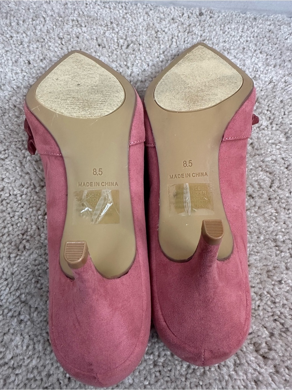 Kaari Blue Coral Pink Ruffle Pointed heels, size 8.5, new without box - Picture 6 of 6